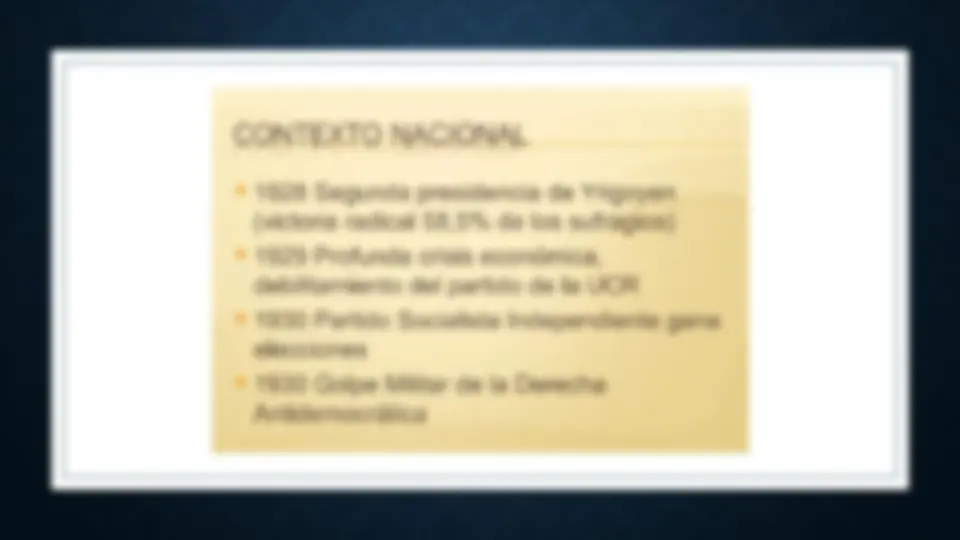 Decada Infame periodo 1930 | Diapositivas de Historia | Docsity