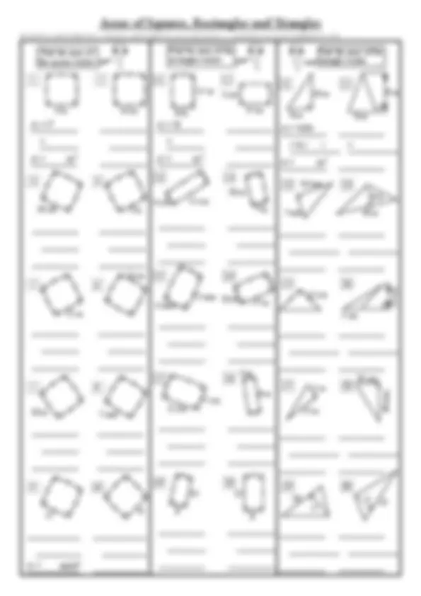 measurements about perimeter and angles | Exams Mathematics | Docsity