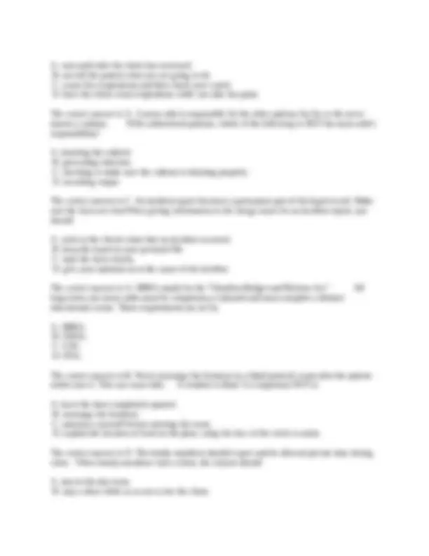 CNA WRITTEN TEST QUESTIONS AND ANSWERS 2022 | Exams Nursing | Docsity