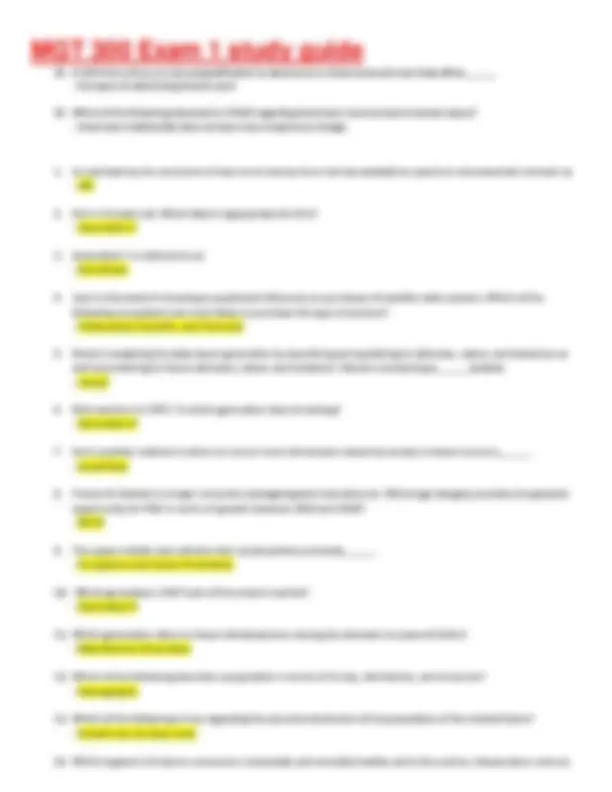 MGT 300 Exam 1 study guide 100% GRADED A MGT 300 Exam 1 study guide 100 ...