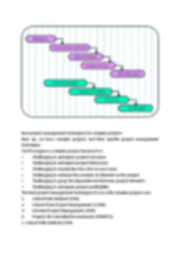 Project management techniques | Study notes Project Management | Docsity