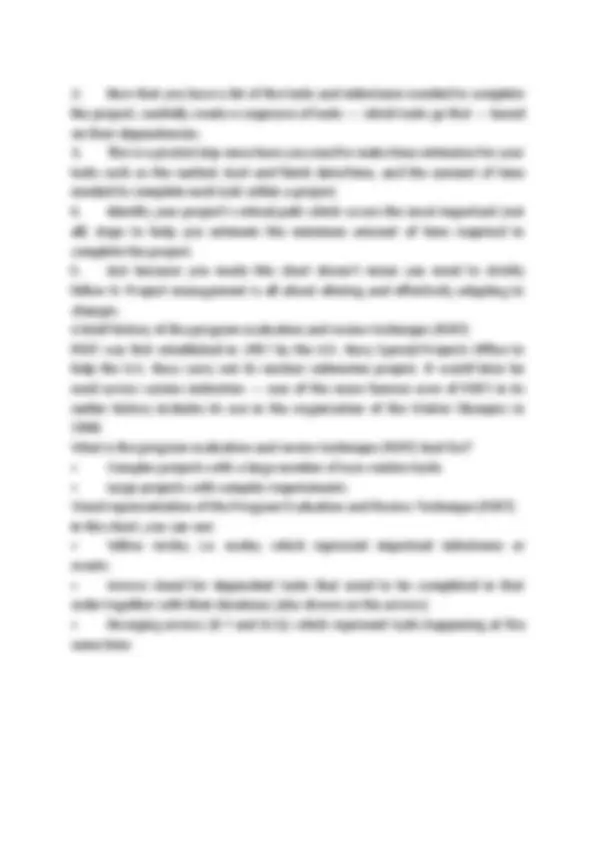 Project management techniques | Study notes Project Management | Docsity