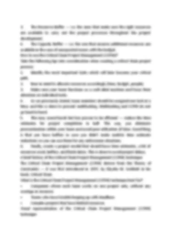 Project management techniques | Study notes Project Management | Docsity