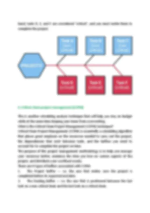 Project management techniques | Study notes Project Management | Docsity