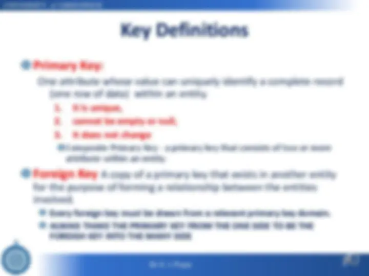 Pose db and sql lecture notes schemes and mind maps database