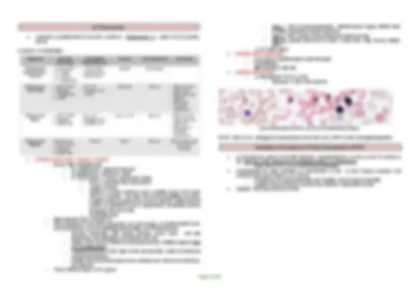 Anemia: Red Blood Cell Disorders | Study notes Hematology | Docsity