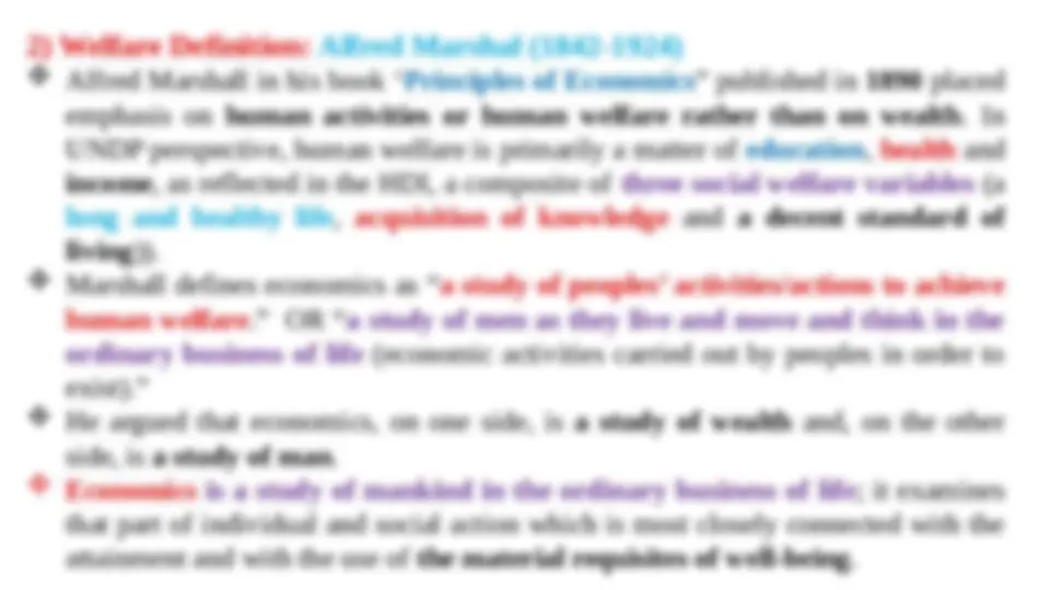 Basic economics chapter one | Lecture notes Economics | Docsity