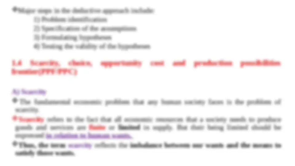 Basic economics chapter one | Lecture notes Economics | Docsity
