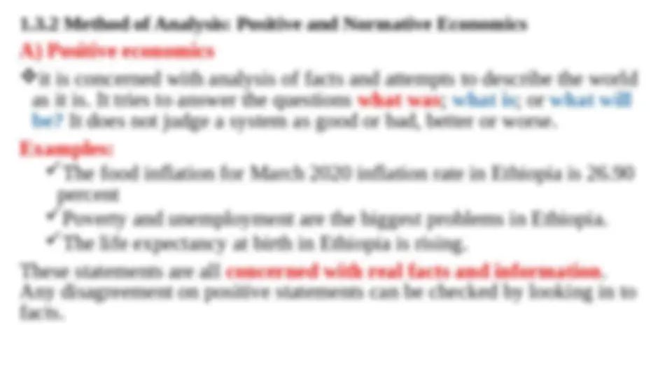 Basic economics chapter one | Lecture notes Economics | Docsity