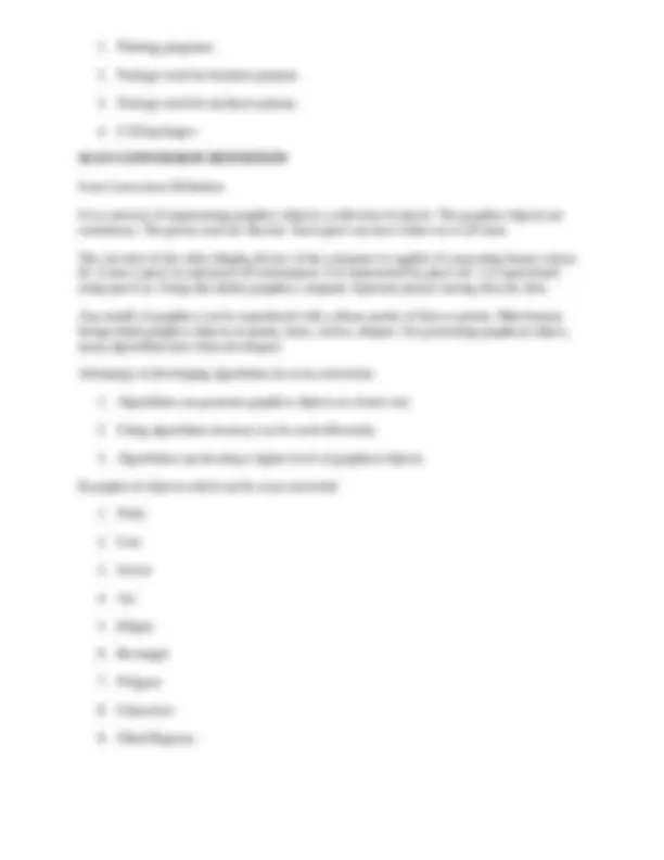 Computer graphics and animation | Lecture notes Computer Science | Docsity