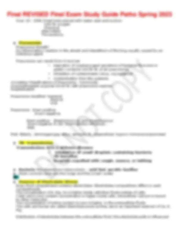 Final REVISED Final Exam Study Guide Patho Spring 2023 | Study Guides ...