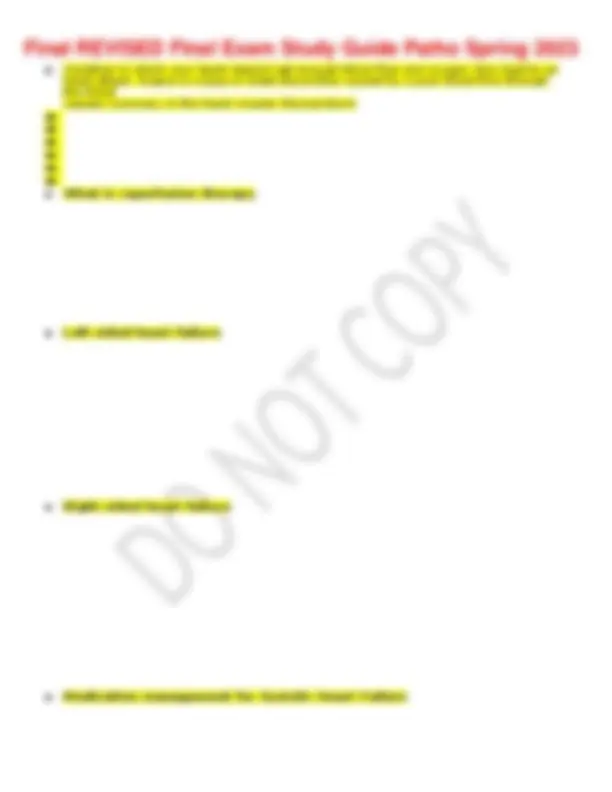 Final REVISED Final Exam Study Guide Patho Spring 2023 | Study Guides ...