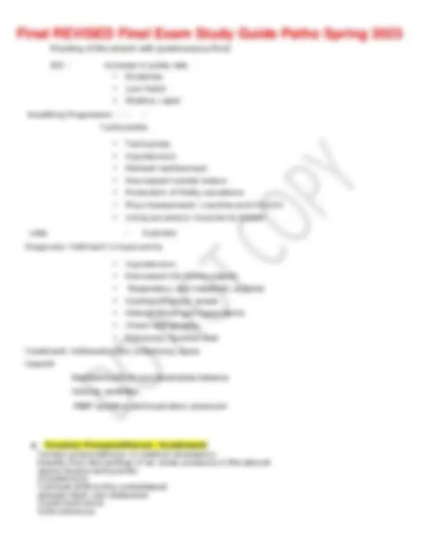 Final REVISED Final Exam Study Guide Patho Spring 2023 | Study Guides ...