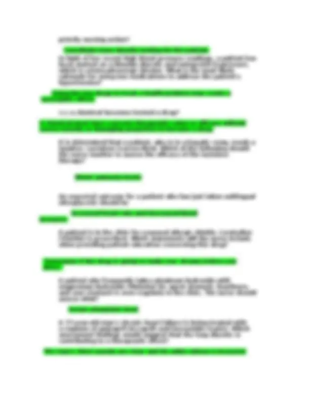 NURS EXAMS QUESTIONS WITH ANSWERS MID WEEK 1 | Exams Nursing | Docsity