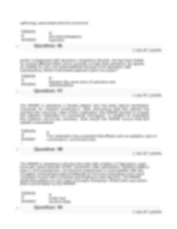 Review Test Submission: Week 11 Final Exam | Exams Nursing | Docsity