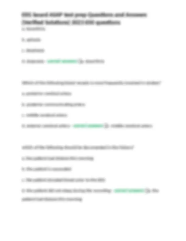 EEG Board ASAP Test Prep Questions and Answers | Exams Nursing | Docsity