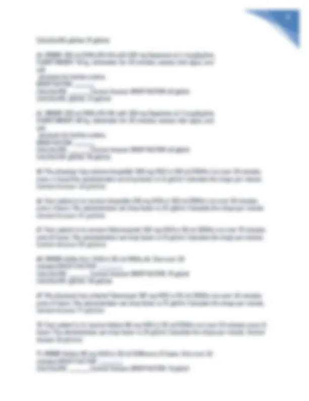 NUR103 Exam: 100 Dosage Calculation Questions and Answers Graded A+ ...