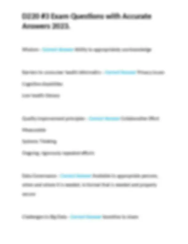 D220 D220 #3 Exam Questions with Accurate Answers 2023. | Exams Nursing ...