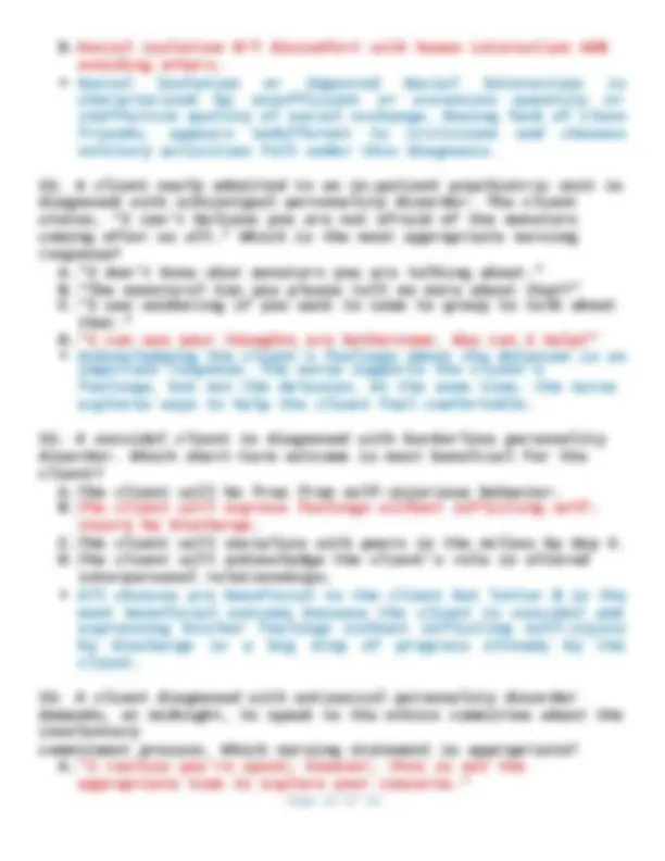 NCM 105 - CARE OF CLIENTS WITH MALADAPTIVE PATTERNS OF BEHAVIOR | Exams ...