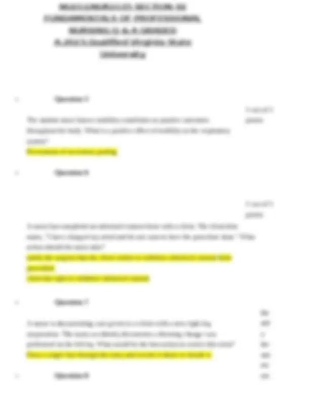 NUR 163 FINAL EXAM REVIEW WITH ANSWERS.Qualified Virginia State ...