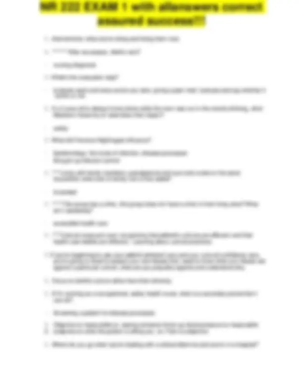 NR 222 EXAM 1 with all answers correct assured success!!! | Exams ...