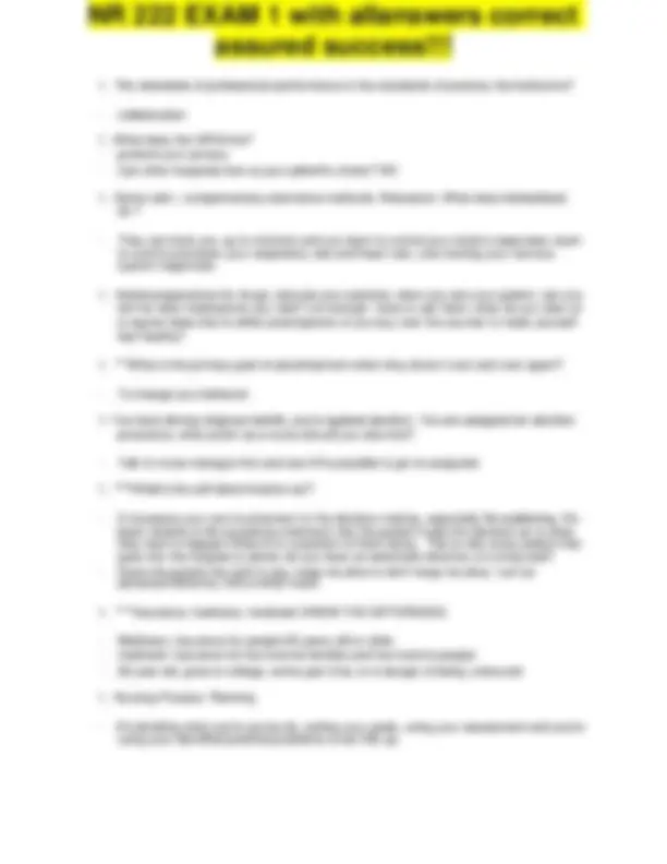 NR 222 EXAM 1 with all answers correct assured success!!! | Exams ...