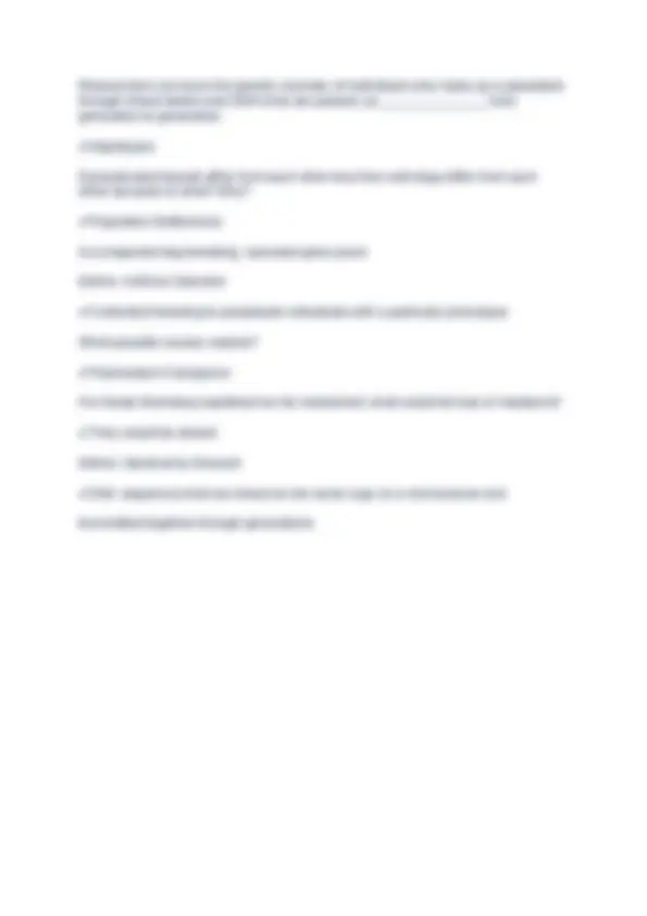 BIOL 133 Chapter 15 1 Questions with answers | Exams Genetics | Docsity
