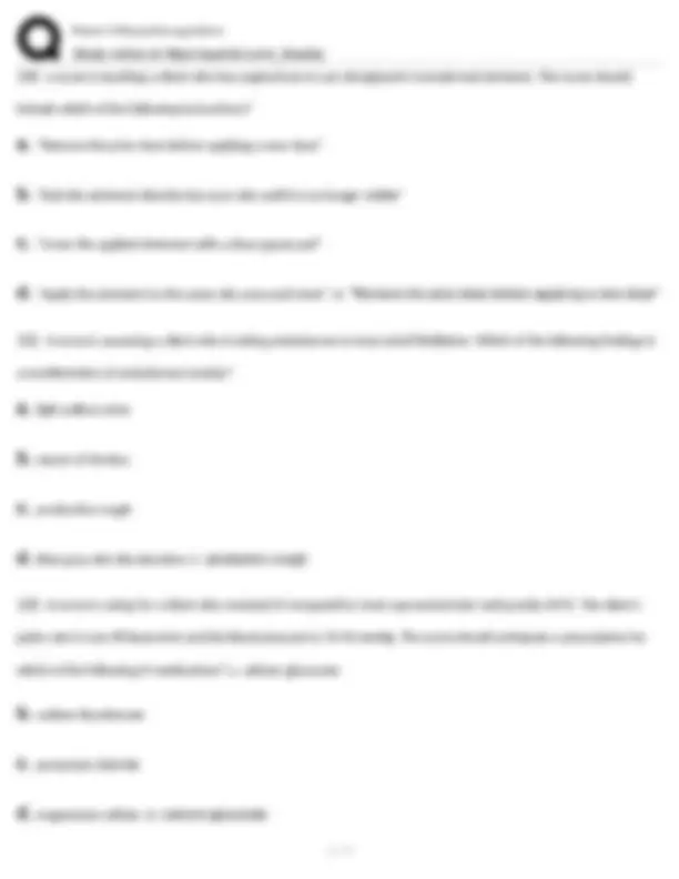 Pharm CMS practice questions (CMS practice questions from ATI) | Exams ...
