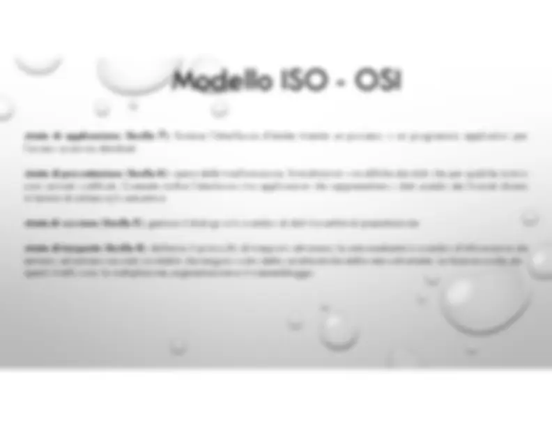 Protocollo ISO-OSI e TCP | Slide di Informatica | Docsity