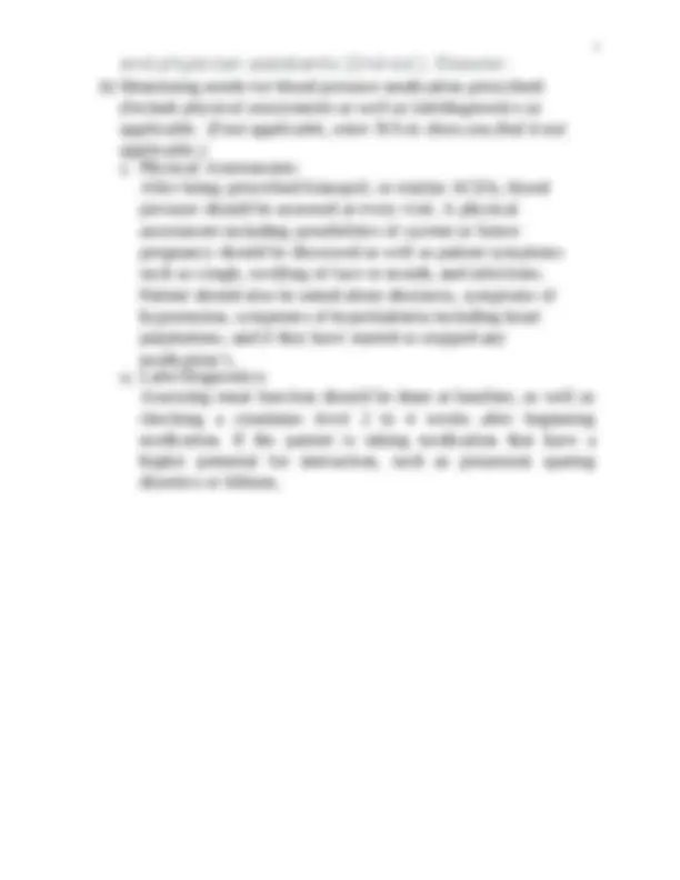 HYPERTENSION PROTOCOL: INITIAL VISIT | Exams Medicine | Docsity