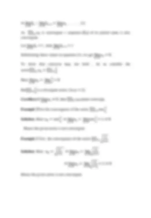 Math 21c INFINITE SERIES : Ch 2 | Lecture notes Mathematics | Docsity