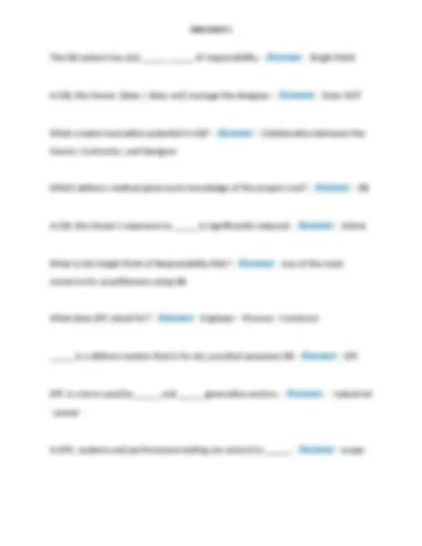 DBIA EXAM 1 Questions (211 Terms) with Correct detailed Answers | Exams ...