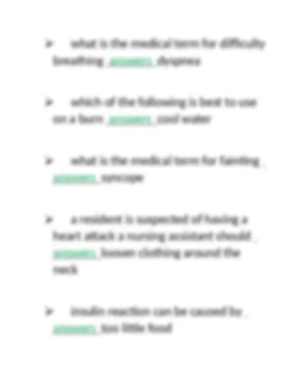 CNA Chapter 7 Exam Questions and Answers 2023/2024 | Exams Nursing ...