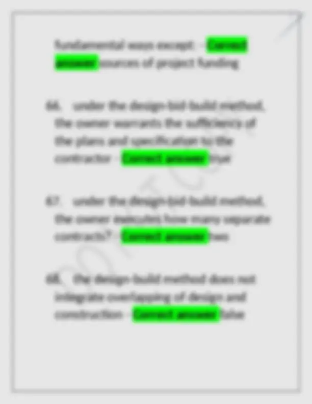 Construction Management Final Exam Study Guide | Exams Construction ...