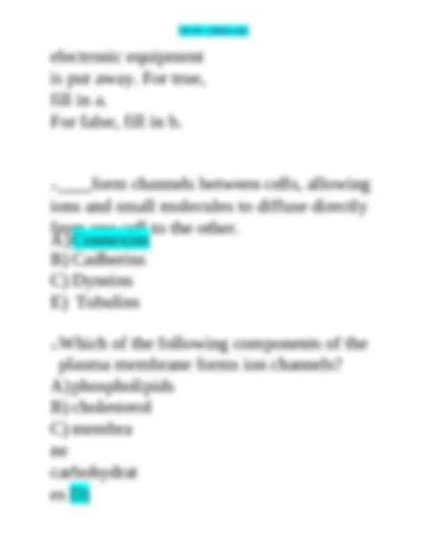 Biology Exam Questions and Answers | Exams Biology | Docsity