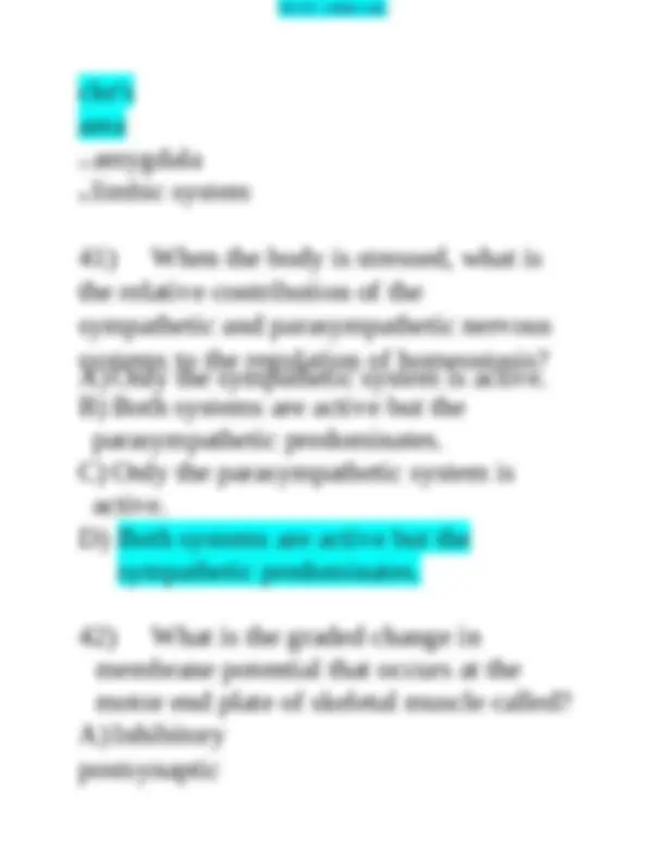 Biology Exam Questions and Answers | Exams Biology | Docsity