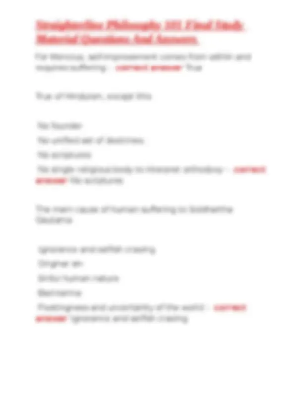 Philosophy 101 Final Study Material Questions And Answers | Exams ...