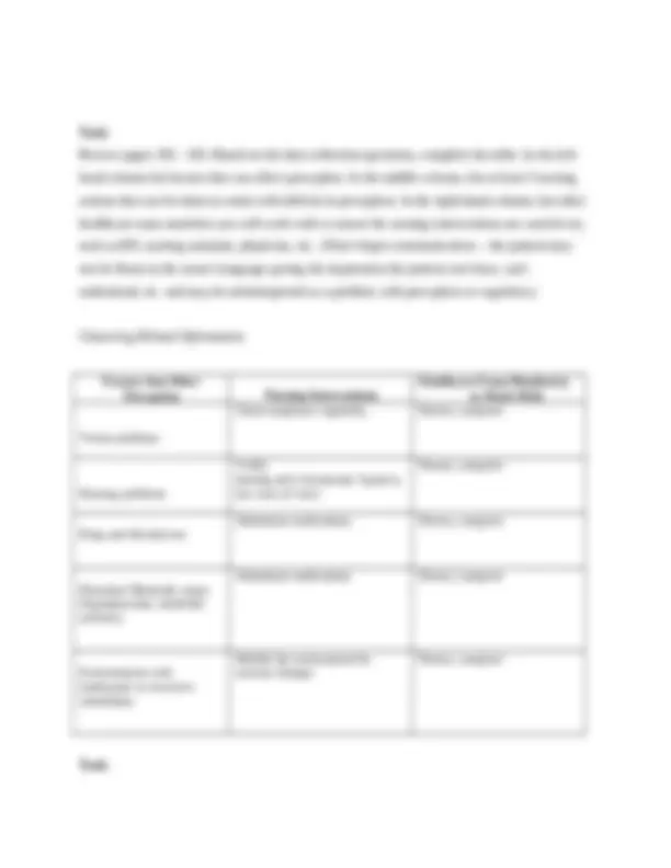 NUR 163 Week 4.1 Pre-Class Student Worksheets | Exams Nursing | Docsity