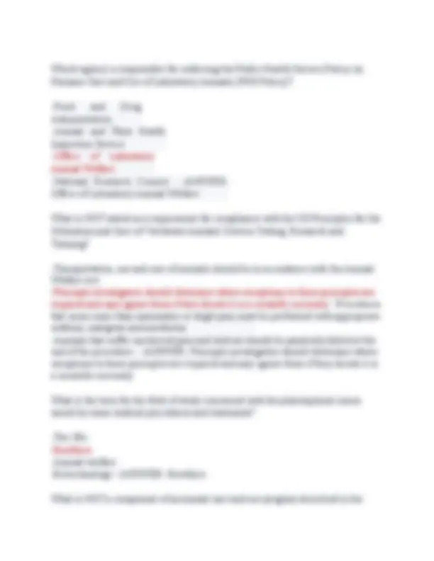 Animal Welfare Regulations and ALAT Certification Exam Questions and ...