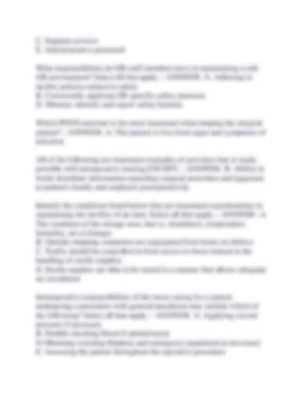 AORN PERIOP 101 FINAL EXAM STUDY GUIDE 200 QUESTIONS AND ANSWERS (2023/ ...