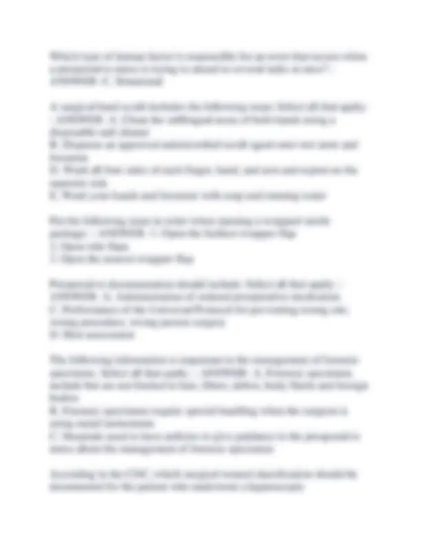 AORN PERIOP 101 FINAL EXAM STUDY GUIDE 200 QUESTIONS AND ANSWERS (2023/ ...