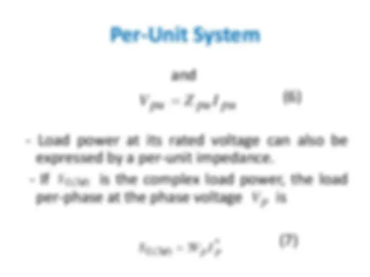 Per-Unit System Analysis in Power Systems | Lecture notes Engineering ...