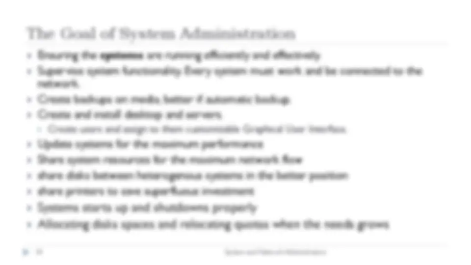 ppt of system and network administor | Lecture notes Network and System ...