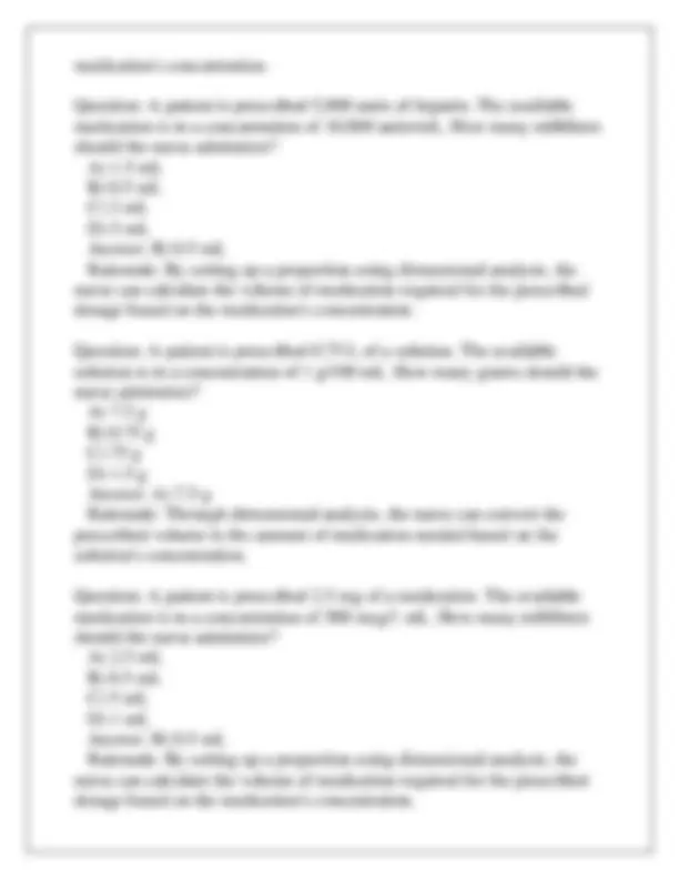 Dimensional Analysis Iv Math Problems Calculating Medication Dosages and IV Infusion Rates Using Dimensional ...