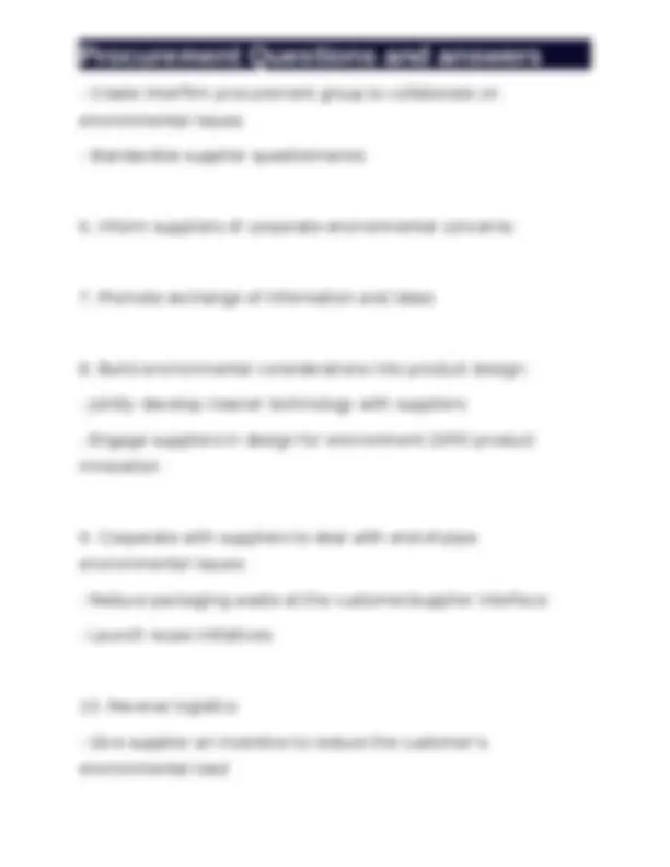 Procurement Questions and answers Procurement Questions and answers ...