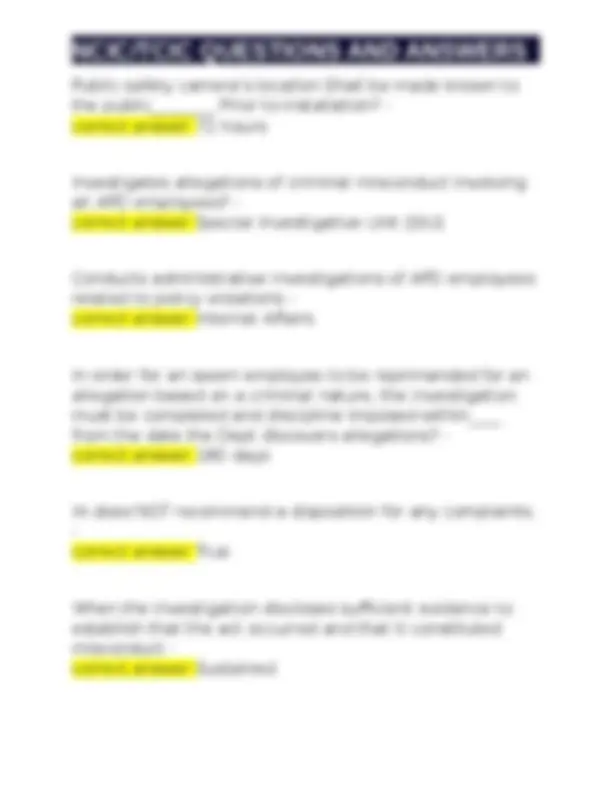 NCIC/TCIC QUESTIONS AND ANSWERS | Exams Internet and Information Access ...