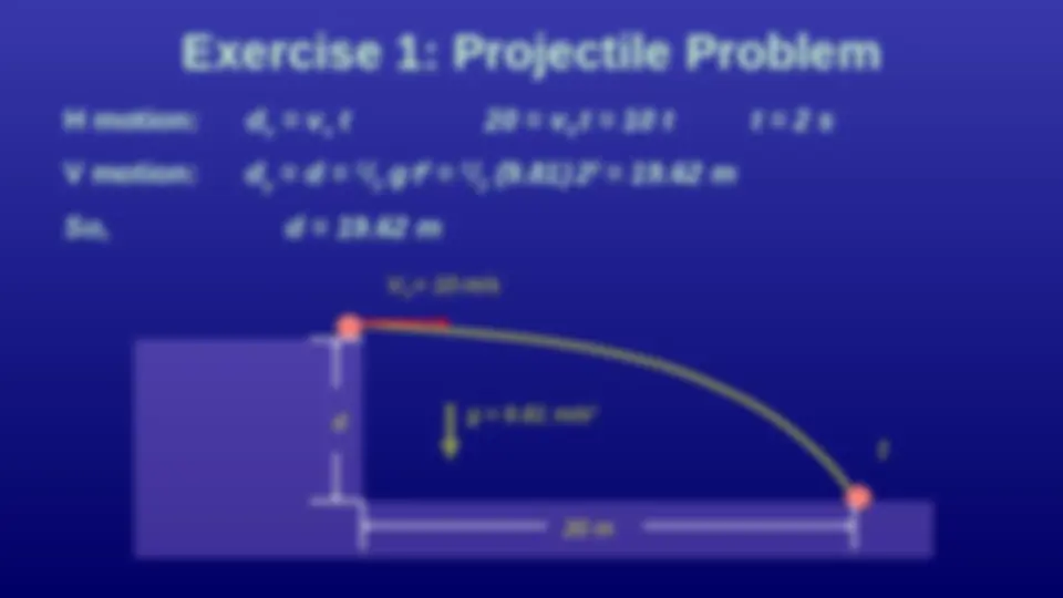 Kinematics of Motion: 1D and 2D | Slides Science education | Docsity