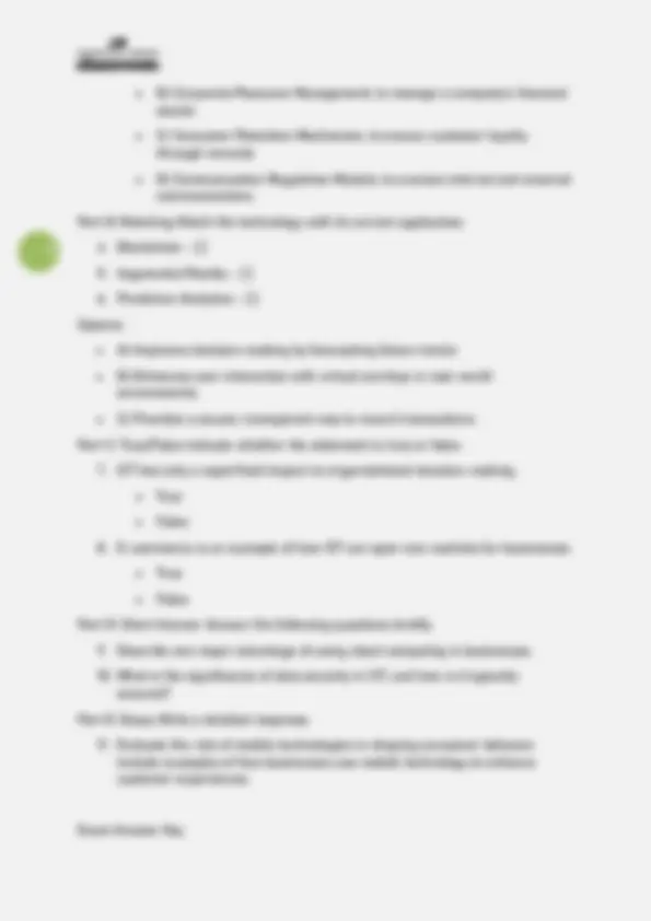 Exam on ICT with answers/ PDF file, Information and Communication ...
