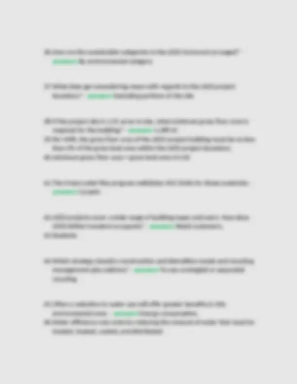 LEED Green Associate Sample Exam Questions and Answers Latest Update ...