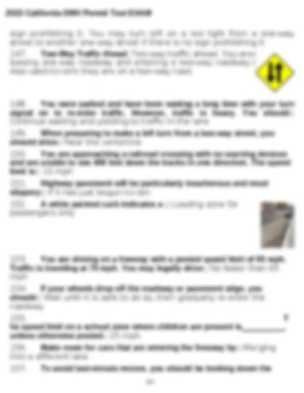 California DMV Permit Test Exam Questions and Answers | Exams Nursing ...